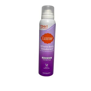 Lume Whole Body Deodorant Spray Lavender Sage 72Hr Odor Control Aluminum-Free